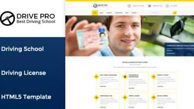 Photo of [Download-S2] Drive Pro v1.1 - Driving School HTML Template