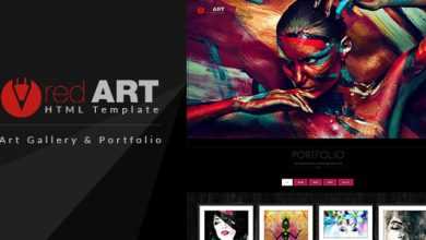 Photo of [Download-S2] Red Art - HTML Portfolio / Art Gallery Website Template