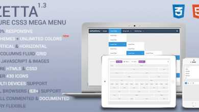 Photo of [Download-S1] Zetta Menu - CSS3 Mega Menu and Drop Down menu