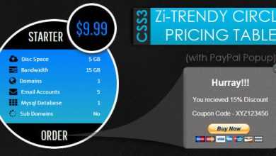 Photo of [Download-S1] CSS3 Zi-Trendy Cirlce Pricing Tables + Paypal PopuP