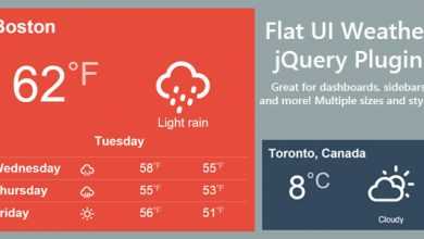 Photo of [Download-S1] Flat Weather jQuery Plugin