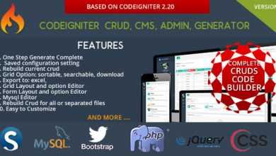Photo of [Download-S1] Codeigniter CMS - CRUD Builder - Administrator