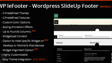 Photo of [Download-S1] WP leFooter v2.0 - Wordpress SlideUp Footer Plugin