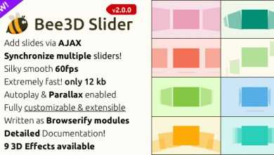 Photo of [Download-S1] Bee3D Slider - Touch-Enabled Pure JS Plugin