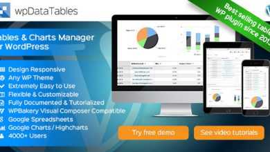 Photo of [Download-S1] wpDataTables v1.6.1 - Tables and Charts Manager for WordPress