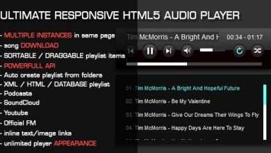 Photo of [Download-S1] HTML5 Audio Player with Playlist v3.35