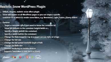 Photo of [Download-S1] Realistic Snow WordPress Plugin v1.1