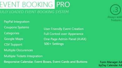 Photo of [Download-S1] Event Booking Pro v3.815 - WP Plugin [paypal or offline]