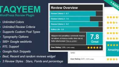 Photo of [Download-S1] Taqyeem - WordPress Review Plugin v2.2.3
