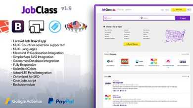 Photo of [Download-S1] JobClass v1.9 - Geolocalized Job Board Script