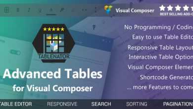 Photo of [Download-S1] Tablenator v1.2.1 - Advanced Tables for Visual Composer