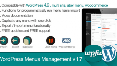Photo of [Download-S1] WordPress Menus Management v1.7