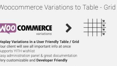 Photo of [Download-S1] Woocommerce Variations to Table - Grid v1.3.7
