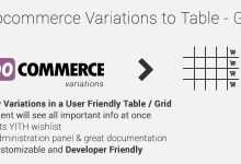 Photo of [Download-S1] Woocommerce Variations to Table - Grid v1.3.10