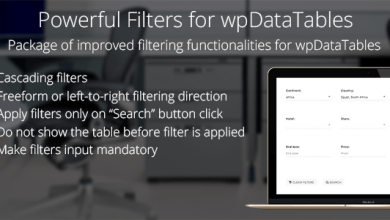 Photo of [Download-S1] Powerful Filters for wpDataTables v1.0.3 - Cascade Filter for WordPress Tables