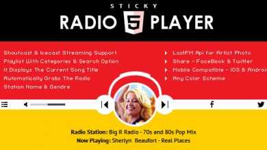Photo of [Download-S1] Sticky Radio Player v1.4.1 - Full Width Shoutcast and Icecast HTML5 Player