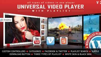 Photo of [Download-S1] Universal Video Player v3.0 - WordPress Plugin