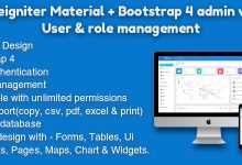 Photo of [Download-S1] Codeigniter Material + Bootstrap 4 admin integration with user & role management