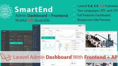 Photo of [Download-S1] SmartEnd v5.0 - Laravel Admin Dashboard with Frontend and Restful API