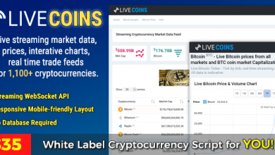Photo of [Download-S1] LiveCoins v2.2.3 - Real time Cryptocurrency Prices, Market Cap, Charts & More + FREE Wordpress Plugin