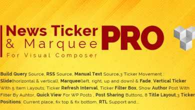 Photo of [Download-S1] Pro News Ticker & Marquee for Visual Composer v1.3.2