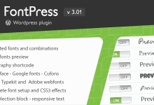 Photo of [Download-S1] FontPress v3.01 - Wordpress Font Manager