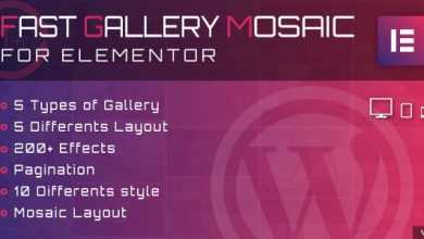Photo of [Download-S1] Fast Gallery Mosaic for Elementor v1.0 - WordPress Plugin
