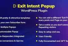 Photo of [Download-S1] Exit Intent v1.0.0 - Popup WordPress Plugin