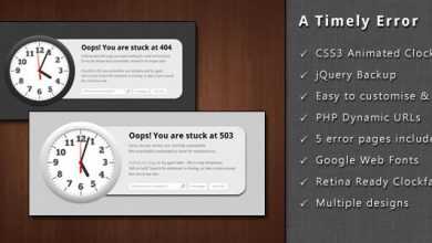 Photo of [Download-S2] A Timely Error - Themeforest Animated Clock Error Pack