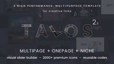 Photo of [Download-S2] Talos v2.3 - Creative Multipurpose HTML Template