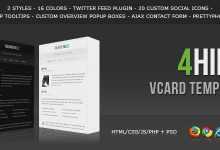 Photo of [Download-S2] 4HIRE - Themeforest Elegant vCard Template