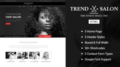 Photo of [Download-S2] Trend Salon - HTML Salon Template