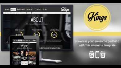 Photo of [Download-S2] Kings – One Page HTML5 Portfolio Template