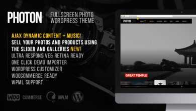 Photo of [Download-S2] Photon v1.3.0 - Fullscreen Photography WordPress Theme