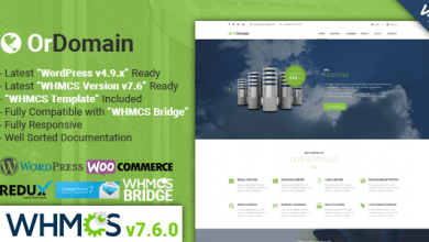 Photo of [Download-S2] OrDomain v2.5 - Responsive WHMCS Hosting WordPress Theme