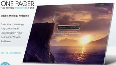 Photo of [Download-S2] One Pager - Creativemarket Full Screen Theme