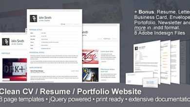 Photo of [Download-S2] Clean CV - Themeforest Resume / Portfolio Website + 10 Bonuses