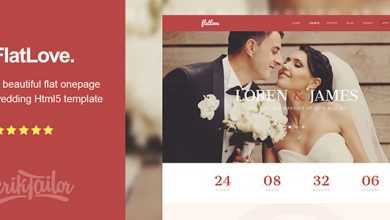 Photo of [Download-S2] FlatLove - Flat Onepage Wedding Html Template
