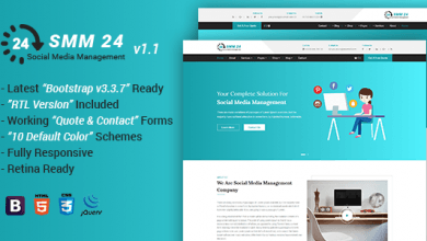 Photo of [Download-S2] SMM24 v1.1 - Multipurpose Social Media Management and Marketing HTML Template