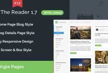 Photo of [Download-S2] The Reader v1.8 - Wordpress Minimal Blog Template