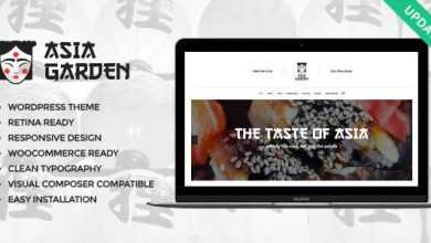 Photo of [Download-S2] Asia Garden v1.1.1 - Asian Food Restaurant WordPress Theme
