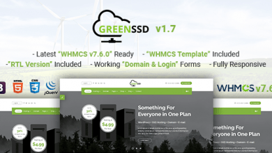 Photo of [Download-S2] GREENSSD v1.7 - Multipurpose Technology, Hosting Business with WHMCS Template