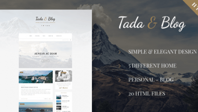 Photo of [Download-S2] Tada & Blog - Personal Blog HTML Theme