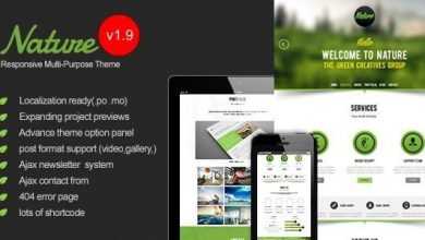 Photo of [Download-S2] Nature v1.9 - Responsive Onepage WordPress Theme
