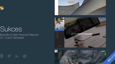 Photo of [Download-S2] Sukces - Neat Personal Resume CV vCard Template