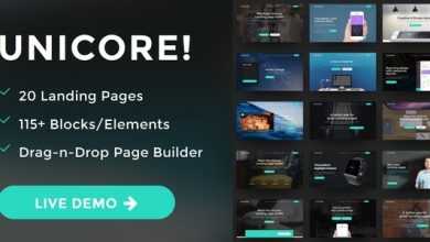 Photo of [Download-S2] Unicore - Mobirise Builder with 20 HTML Bootstrap Landing Page Templates