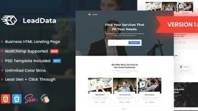Photo of [Download-S2] LeadData v1.0 - Lead Generation HTML Landing Page Template