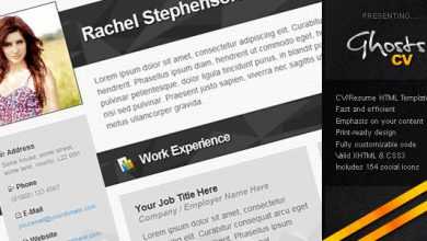 Photo of [Download-S2] Ghosts CV/Résumé - HTML Template