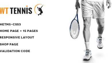 Photo of [Download-S2] WT Tennis - HTML Sports Template