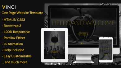 Photo of [Download-S2] Vinci - Creativemarket Responsive Parallax One Page